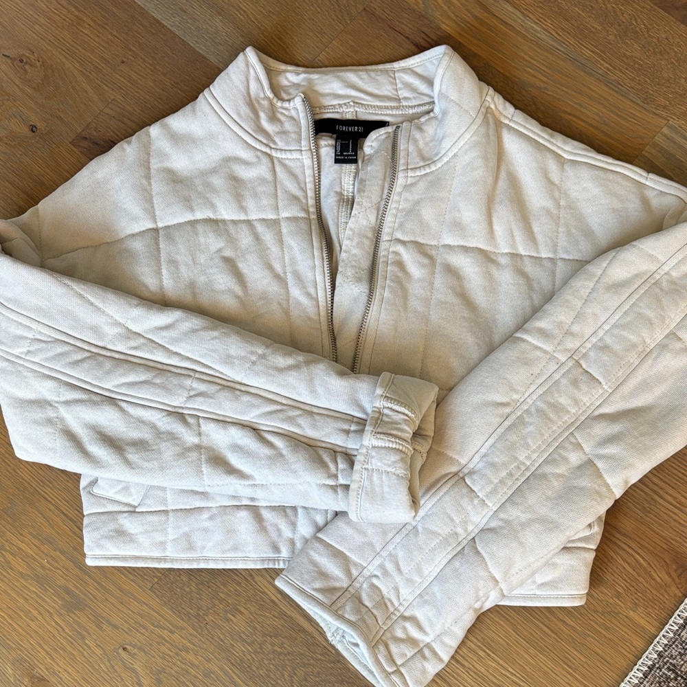 Forever 21 Light Beige Puffer Jacket